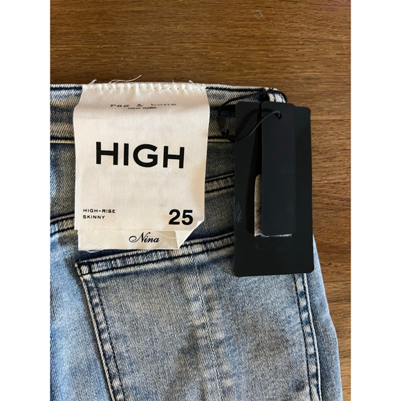 NWT Rag & Bone Nina High Rise Skinny Venice Women's Jeans SZ 25 - Picture 7 of 7